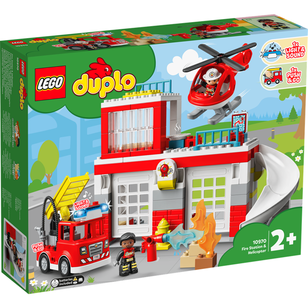 Image of Brandstation og helikopter - 10970 - LEGO DUPLO (10970)