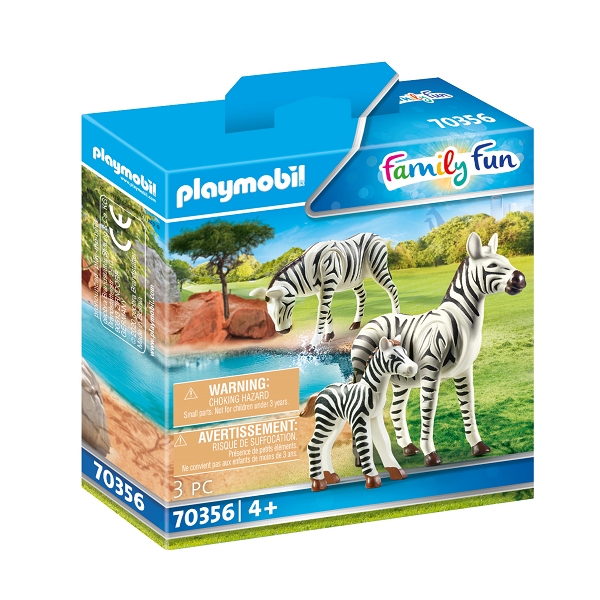Image of 2 zebraer med baby - PL70356 - PLAYMOBIL Family Fun (PL70356)