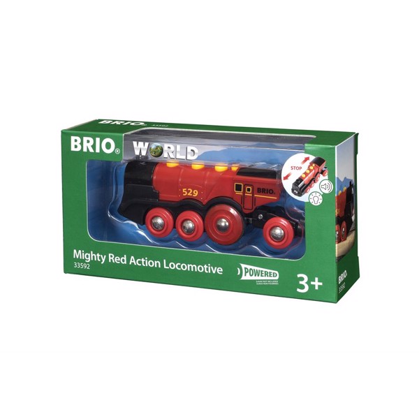 Brio Rødt lokomotiv, batteridrevet - 33592 - BRIO Tog