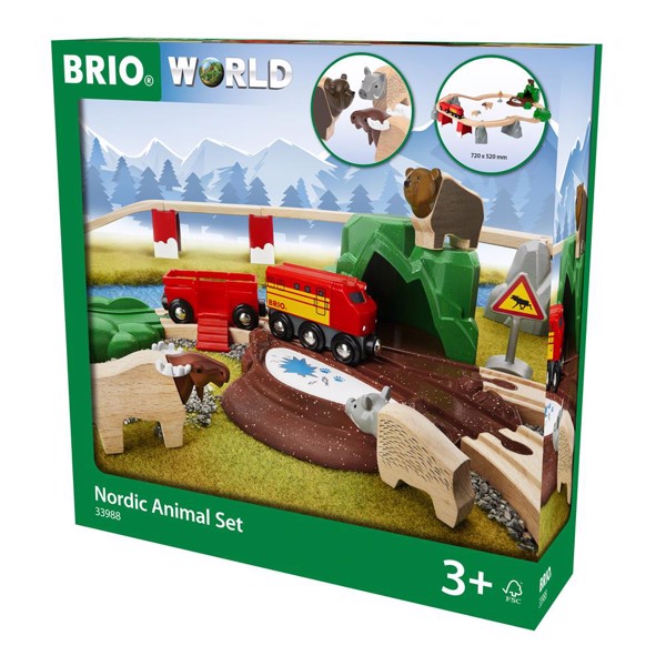 Brio Togbane med nordiske dyr - BRIO