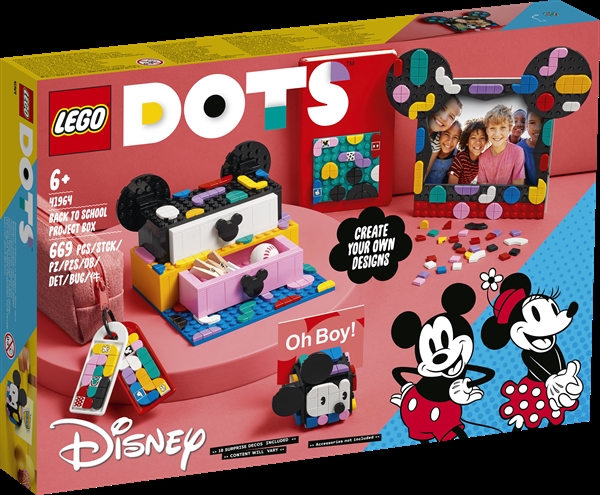 LEGO Dots Mickey Mouse og Minnie Mouse skolestart-projektæske - 41964 - LEGO DOTS