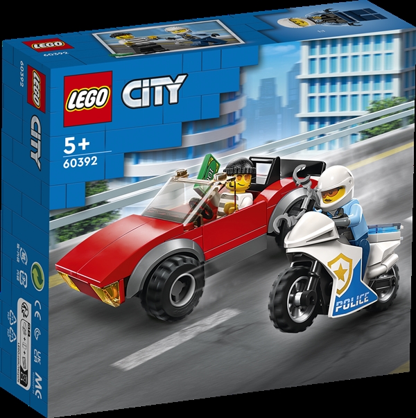 LEGO City Politimotorcykel på biljagt - 60392 - LEGO City