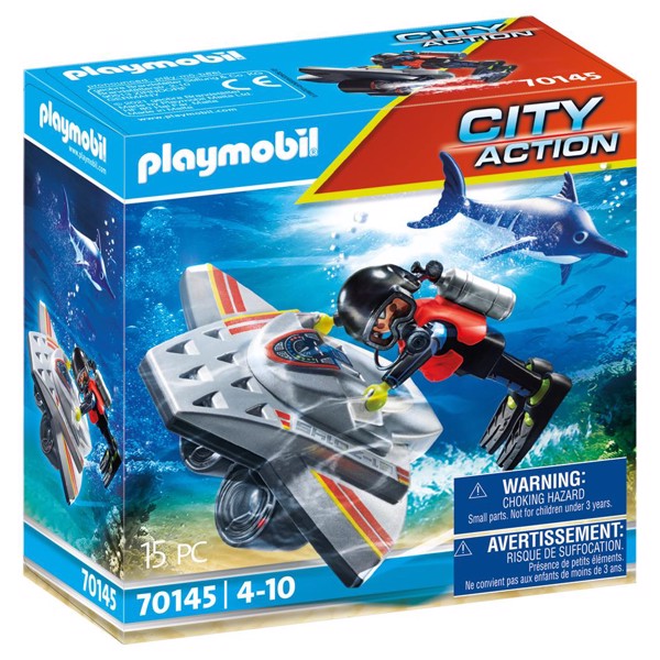 Playmobil City Action Skibsredning: Dykkerscooter med redningsindsats - PLAYMOBIL City Action