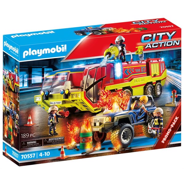 Image of Brandvæsenindsats med slukningsfartøj - PLAYMOBIL City Action (PL70557)