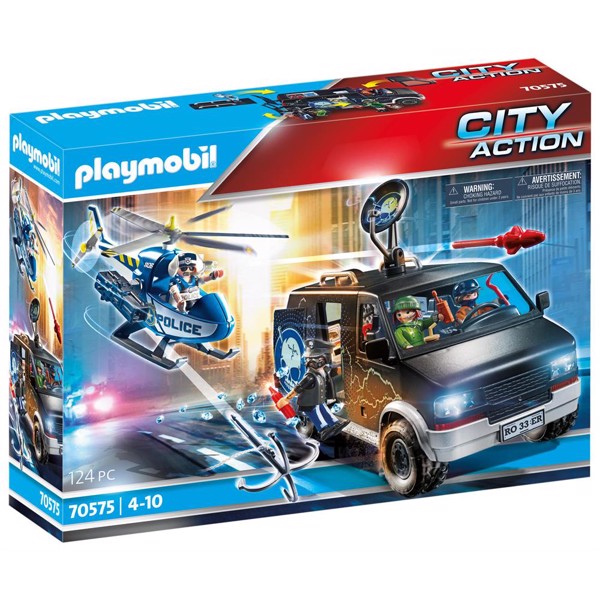 Playmobil City Action Politihelikopter: Forfølgelse af flugtbilen - PL70575 - PLAYMOBIL City Action