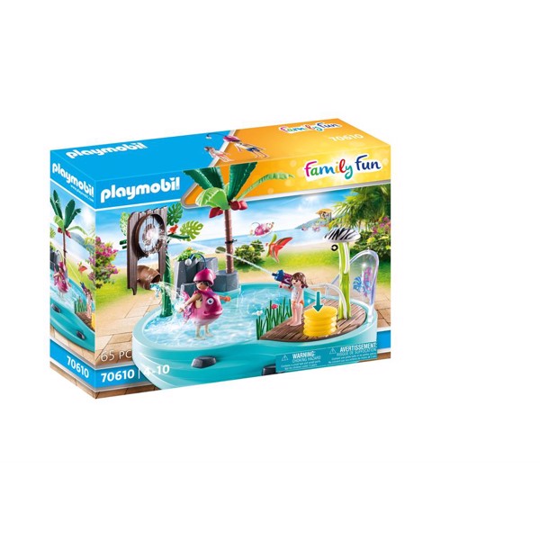 Image of Sjov pool med vandpistol - PL70610 - PLAYMOBIL Family Fun (PL70610)