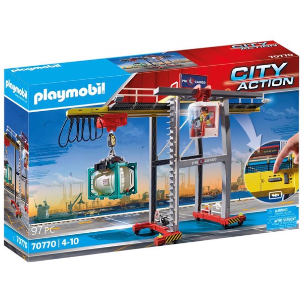 Image of Fragtkran med container - PL70770 - PLAYMOBIL City Action (PL70770)
