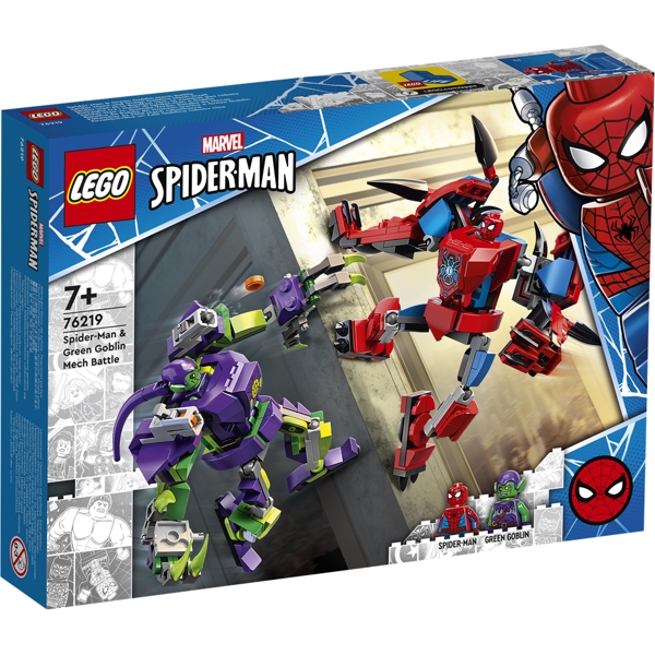 Image of Spider-Man og Green Goblins mech-robotkamp - 76219 - LEGO Super Heroes (76219)