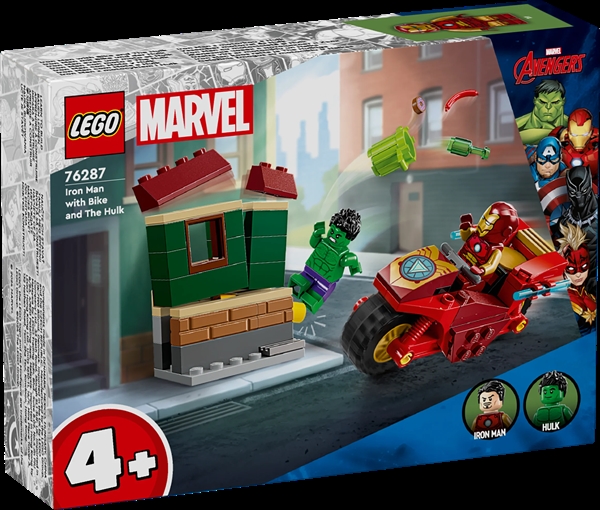 Køb LEGO Super Heroes Iron Man med motorcykel og Hulk billigt på Legen.dk!