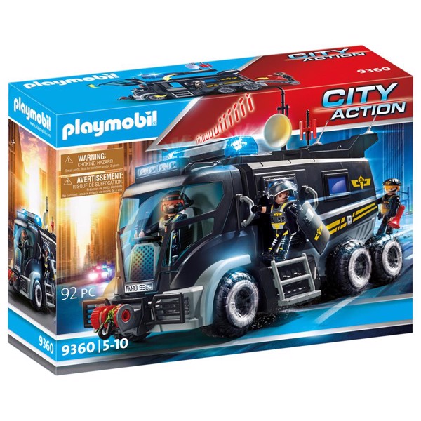 Image of SWAT-truck med lys og lyd - 9360 - PLAYMOBIL City Action (PL9360)