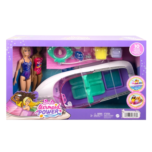 Båd 46cm med dukker - Barbie