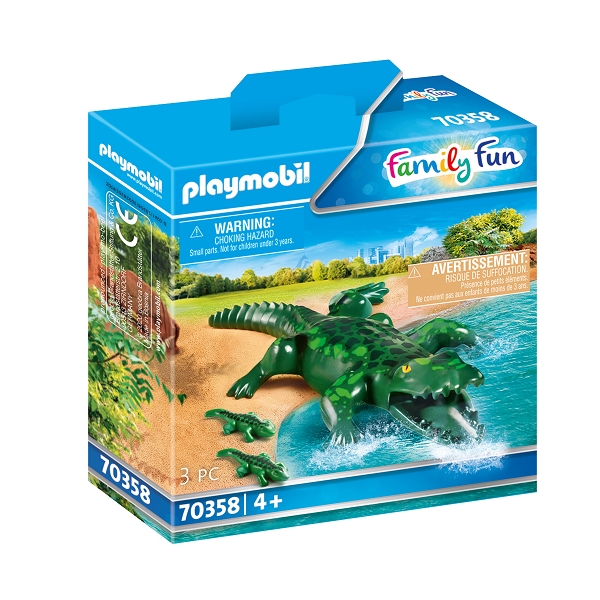 Image of Alligator med babyer - PL70358 - PLAYMOBIL Family Fun (PL70358)