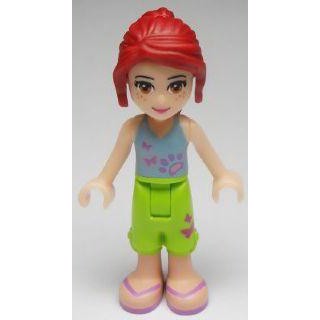 LEGO Friends Mia, Lime Cropped Trousers, Light Blue Top