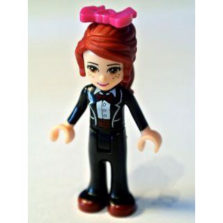 LEGO Friends Mia, Black Trousers, Black Formal Jacket with Bow Tie