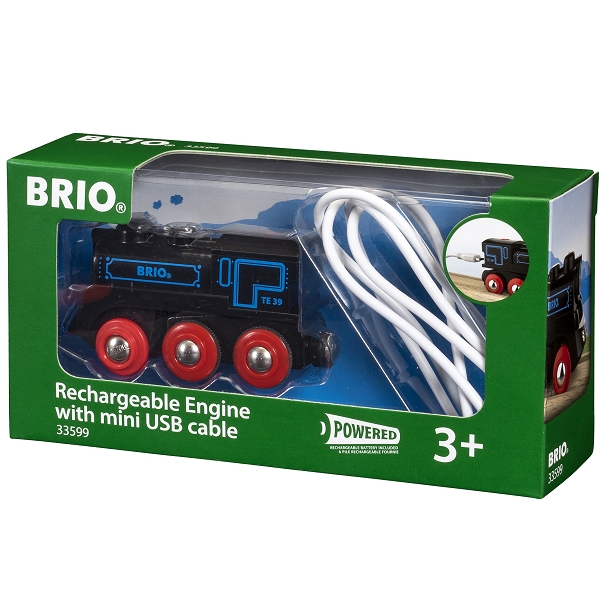 Brio Genopladeligt lokomotiv, m/mini USB kabel - 33599 - BRIO