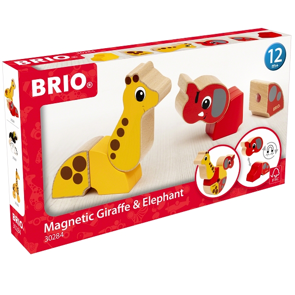 Magnetisk elefant og giraf - BRIO