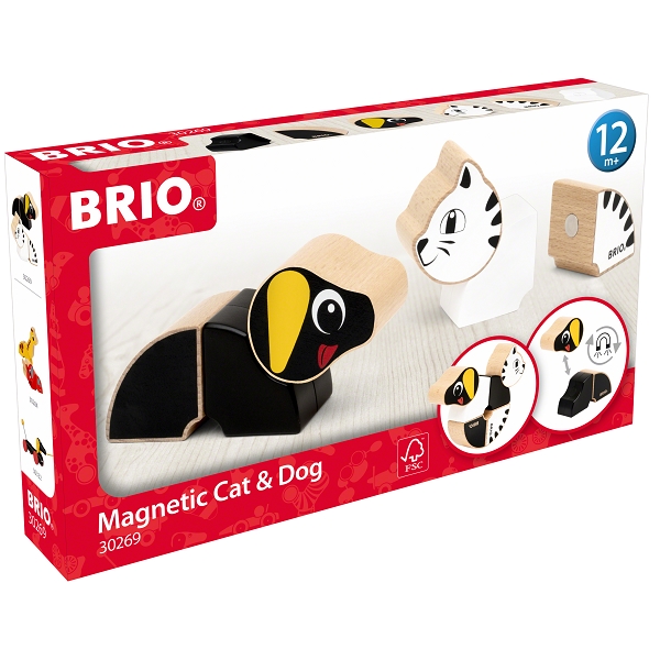 Magnetisk gravhund og kat  - BRIO