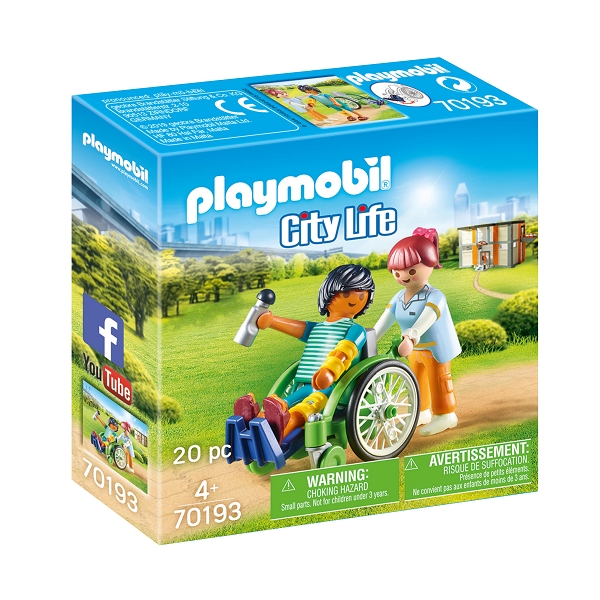 Image of Patient i kørestol - PL70193 - PLAYMOBIL City Life (PL70193)
