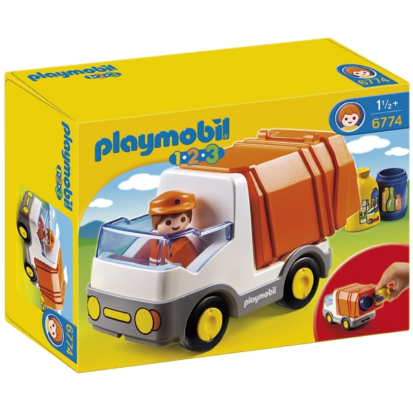 Playmobil 123 Skraldebil  - 6774 - PLAYMOBIL 1.2.3