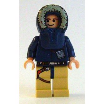 LEGO Star Wars Han Solo, mørke ben med hylstermønster, parka hue