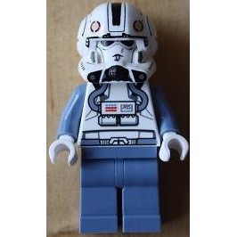 LEGO Star Wars Clone Pilot, Ep. III med åben hjelm og hvidt hoved